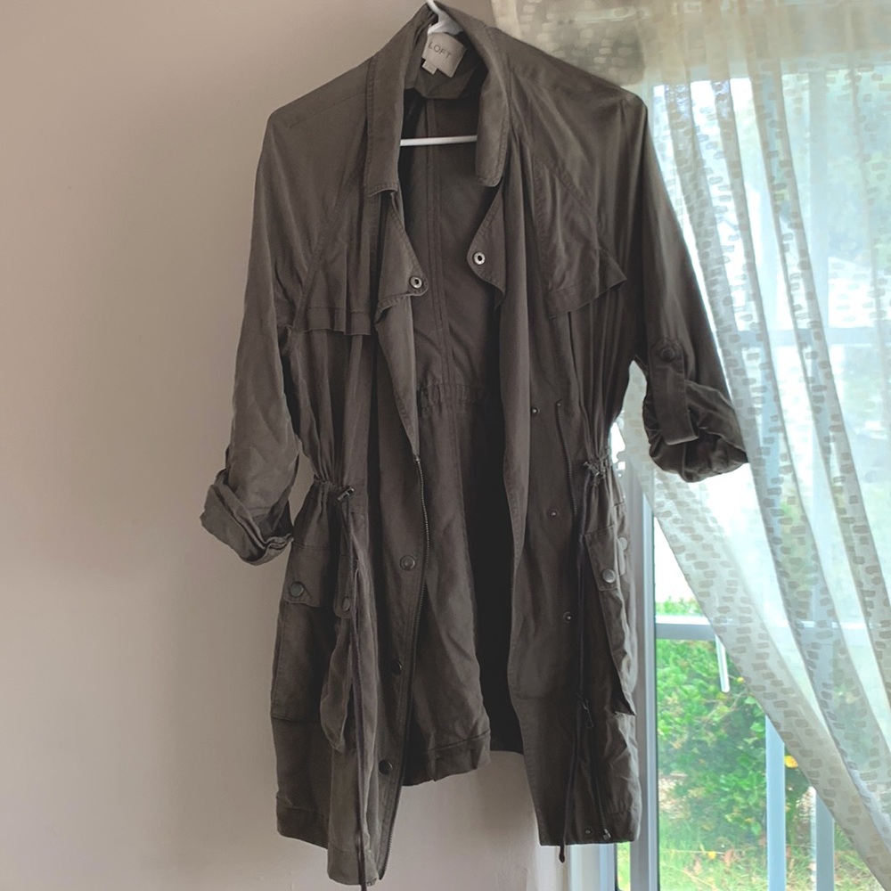 Loft army green utility jacket